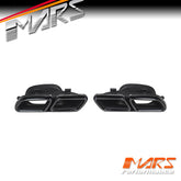 Black AMG Style Exhaust Muffler Tips for Mercedes-Benz Pre Update W205 C63 / C292 W166 GLE63 / X166 GLS63 / W222 C217 S63